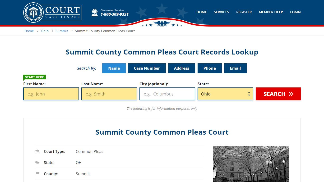 Summit County Common Pleas Court Records Lookup - CourtCaseFinder.com